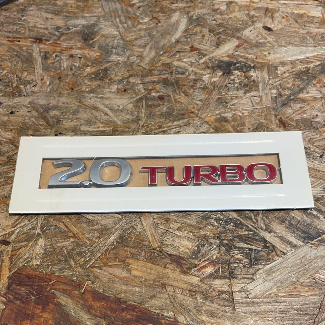 Original GM Opel Astra H Zafira B Schriftzug „2.0 Turbo“ hinten Neu