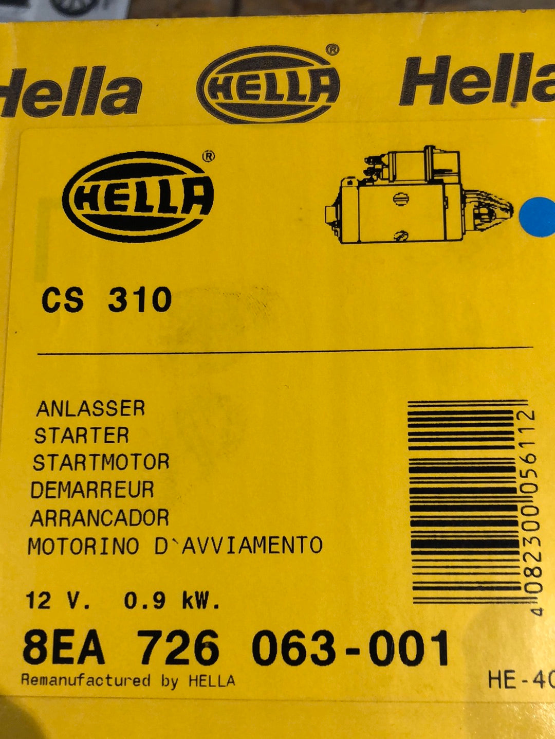 Original Hella Renault Rapid Clio Trafic Anlasser Neu
