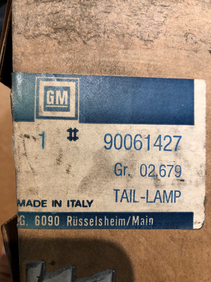 Original GM Opel Rekord E Set Rückleuchten (Carello) schwarz links/rechts Neu