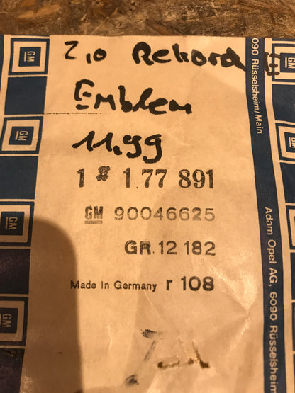 Original 2,0 Emblem für Rekord E NEU