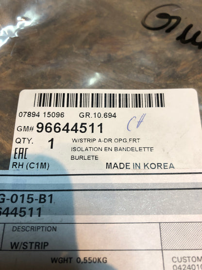 Original GM Chevrolet Spark Matiz Gummiabdichtung Neu