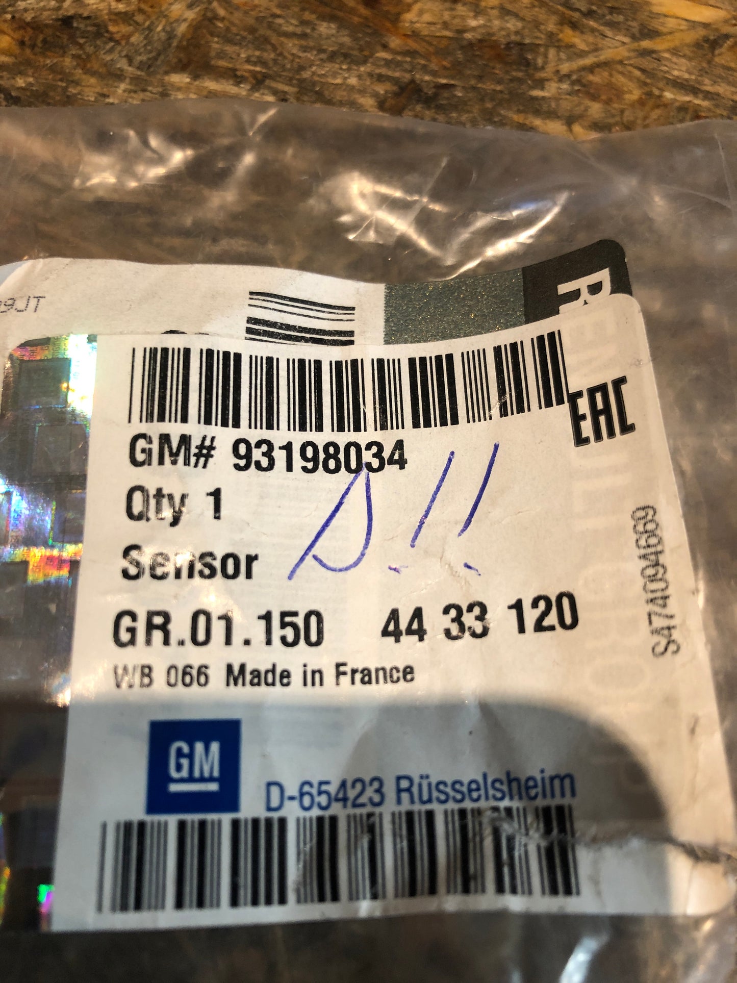 Original GM Opel Movano B Vivaro Temperaturgeber Kühlmittel Neu