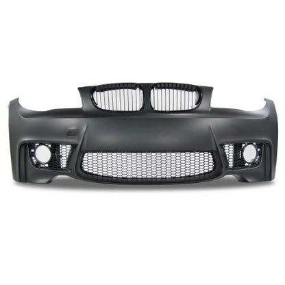 Frontstoßstange im Sport-Design mit Kühlergrill passend für BMW 1er 1er E81 (3 Türer) E82 (Coupe) E87 (5 Türer) E88 (Cabrio) ab Baujahr 2004-2013