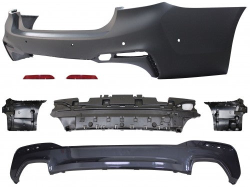 Heckstoßstange im Sport-Design mit PDC-Bohrungen