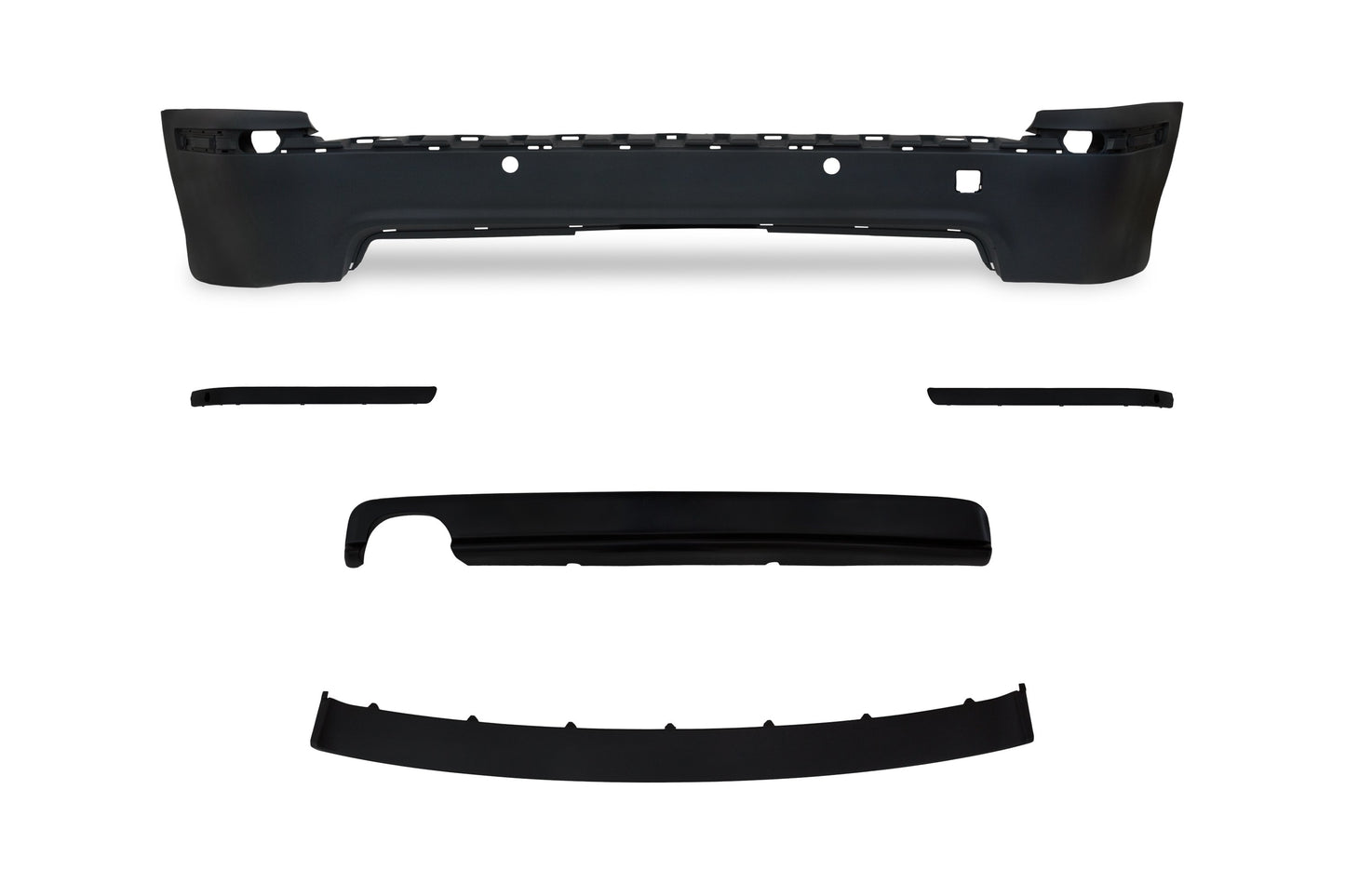 Heckstoßstange inkl. Abdeckungen, Leisten und Spoiler passend für BMW 5er E39 Touring Baujahr 1996-2003