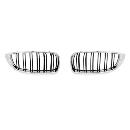 Kühlergrill Doppelrippe chrome / schwarz