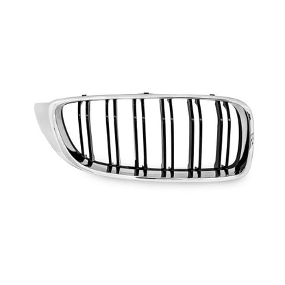 Kühlergrill Doppelrippe chrome / schwarz