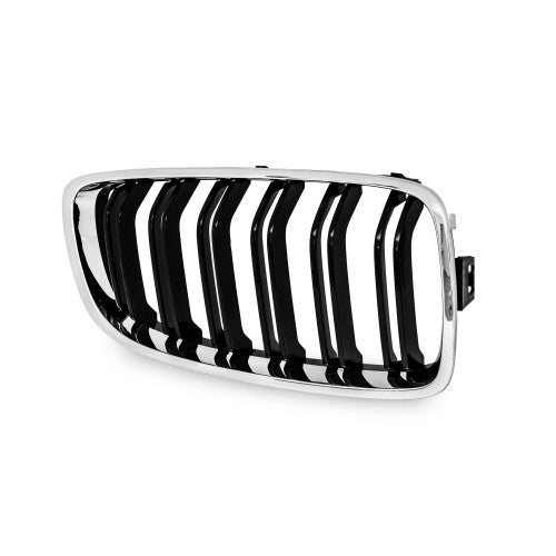 Kühlergrill Doppelrippe chrome / schwarz