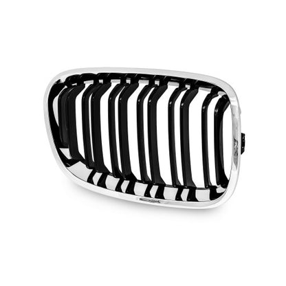 Kühlergrill Doppelrippe chrome / schwarz