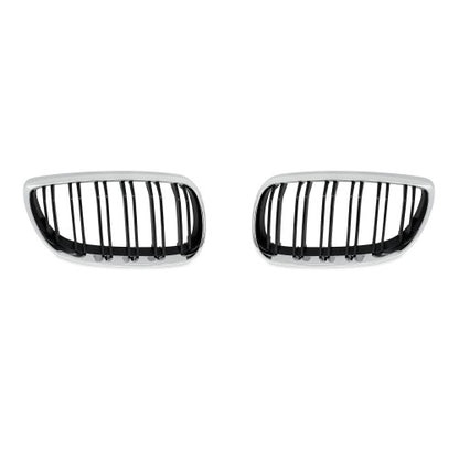 Kühlergrill Doppelrippe chrome / schwarz