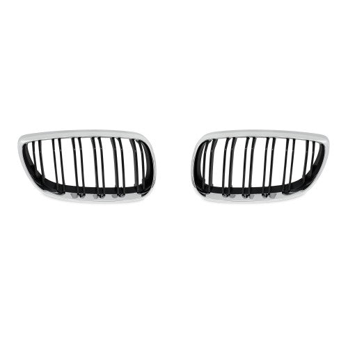 Kühlergrill Doppelrippe chrome / schwarz