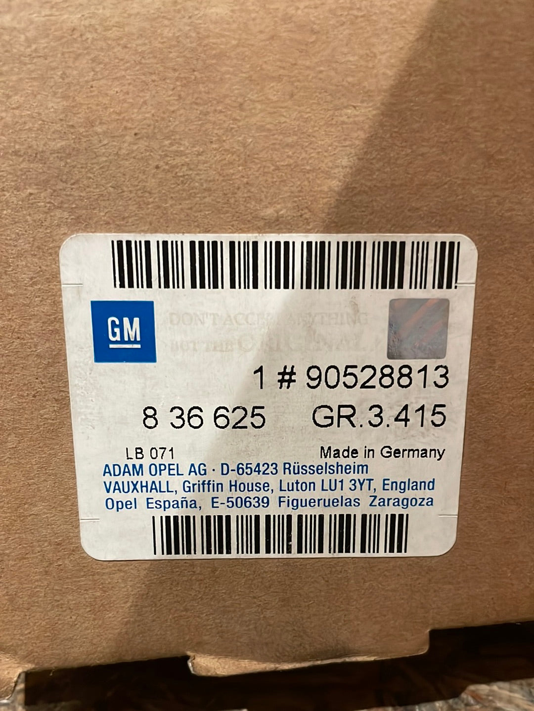 Original GM Opel Omega B 2,5 TD Luftmassenmesser Neu