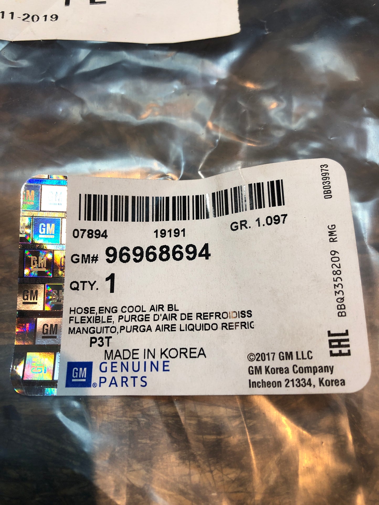 Original GM Opel Mokka Schlauch Entgasung Neu