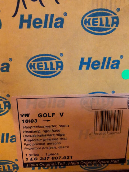 Original Hella VW Golf 5 Hauptscheinwerfer Neu