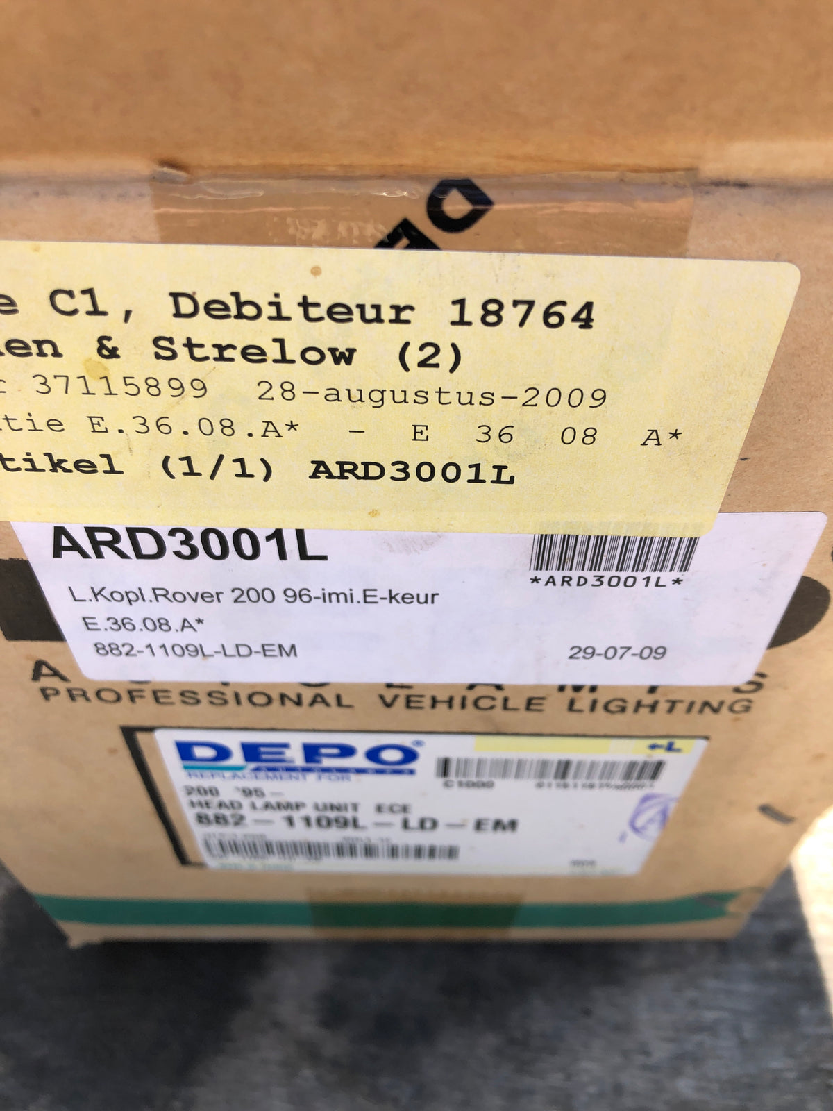 Original Depo Rover 200 Scheinwerfer links Neu