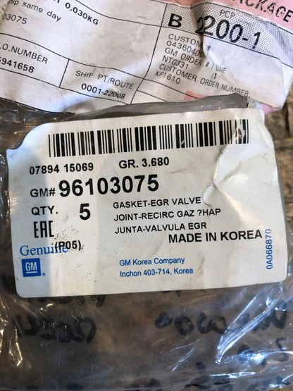 Original GM Chevrolet Daewoo 2,0 Bj. 09/2000 125PS Rezzo AGR Dichtung Neu