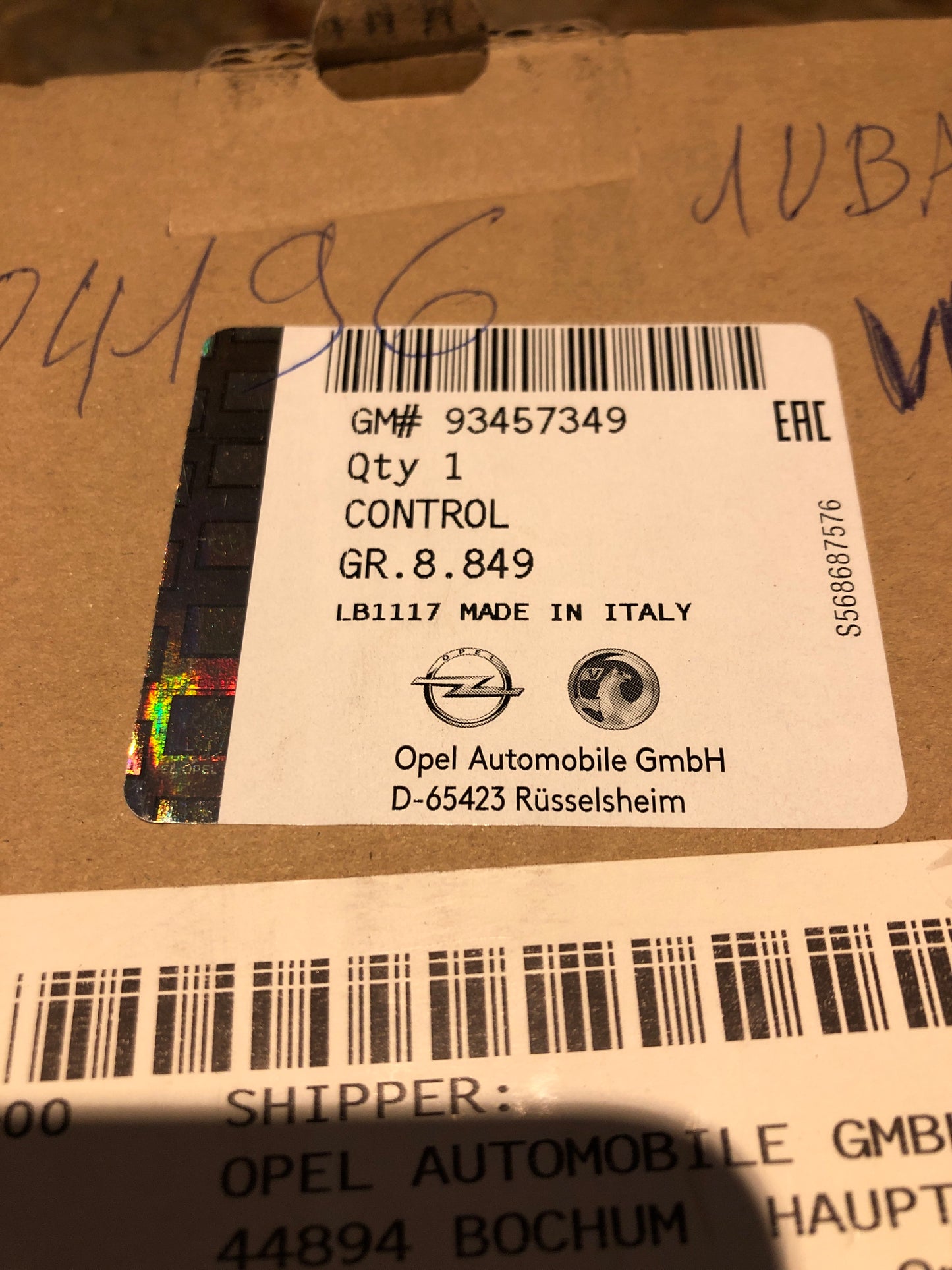 Original Opel Vivaro B Betägigung Heizungs Klimaanlagenregler Neu