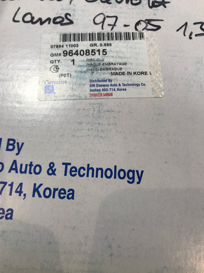 Original Chevrolet Daewoo Lanos 97-05 1,3 Kupplungsscheibe NEU