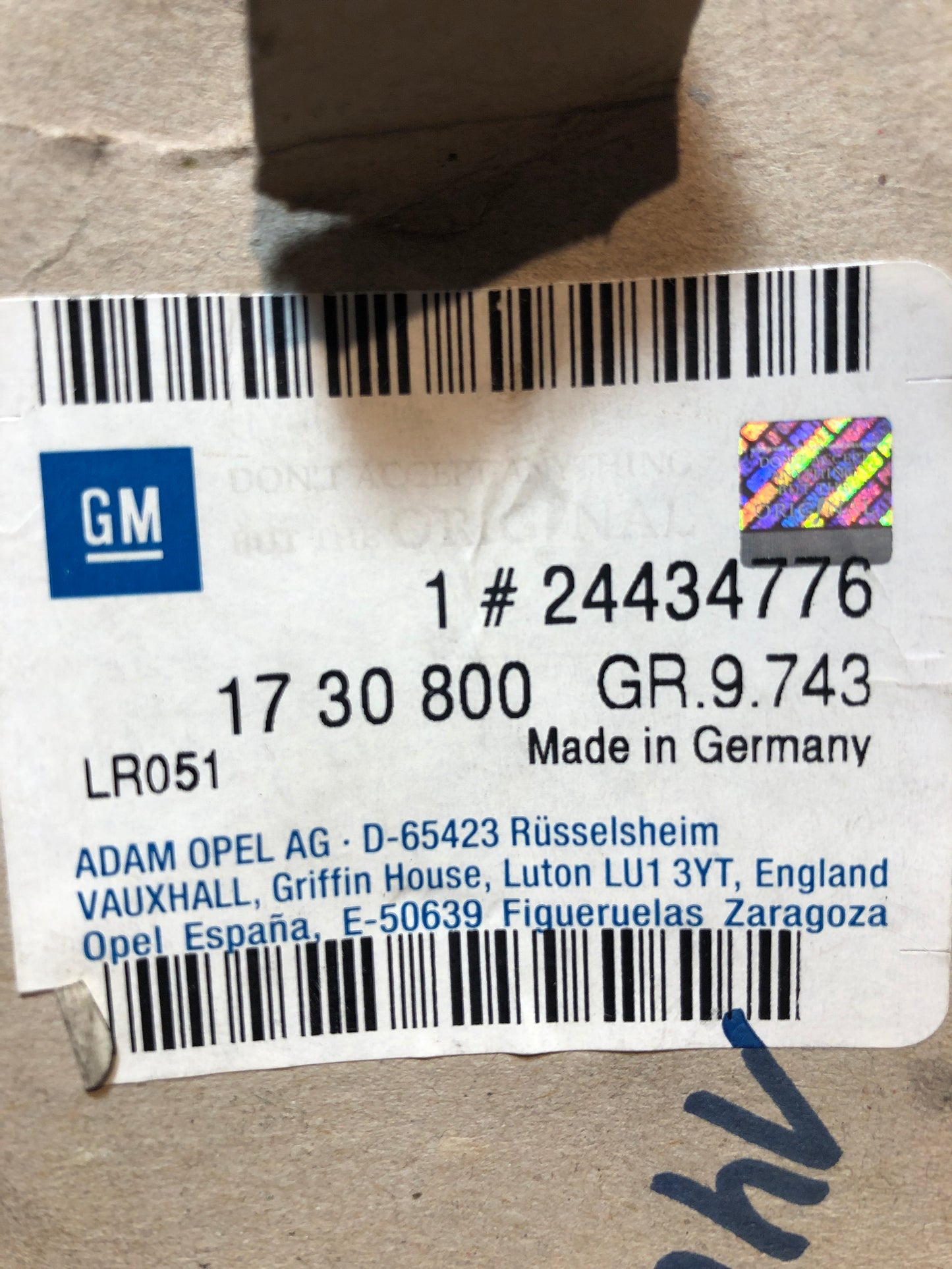 Original GM Opel Astra G Zafira A Antenne Neu