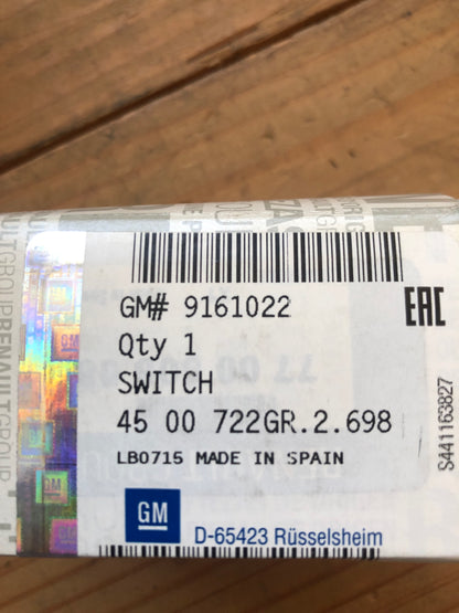 Original GM Opel Movano A Rückfahrlichtschalter Neu