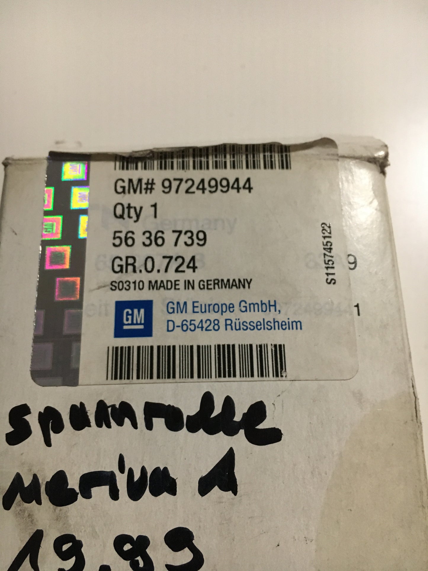 Original Meriva A Spannrolle NEU