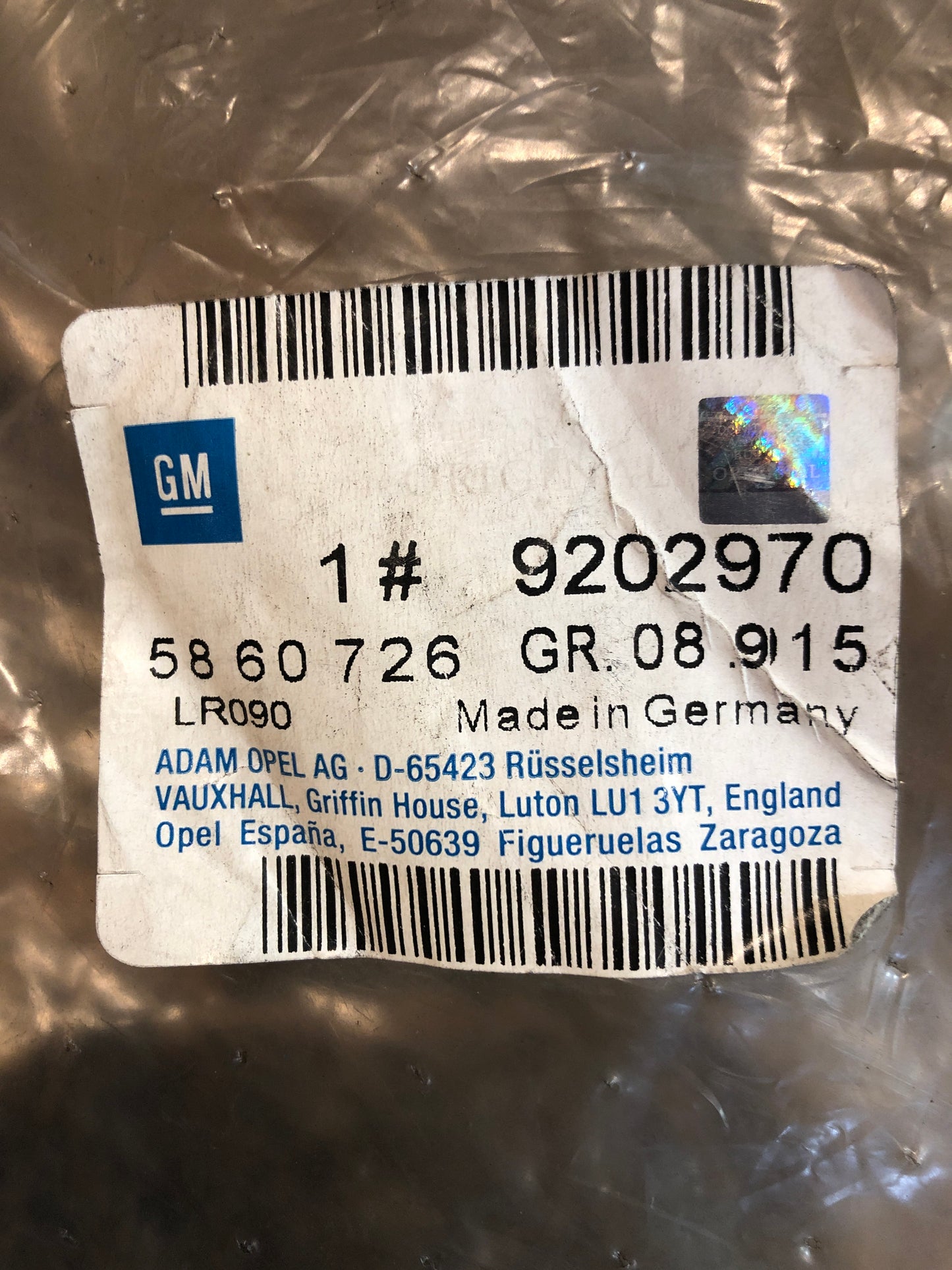 Original Vectra B Ansaugschlauch