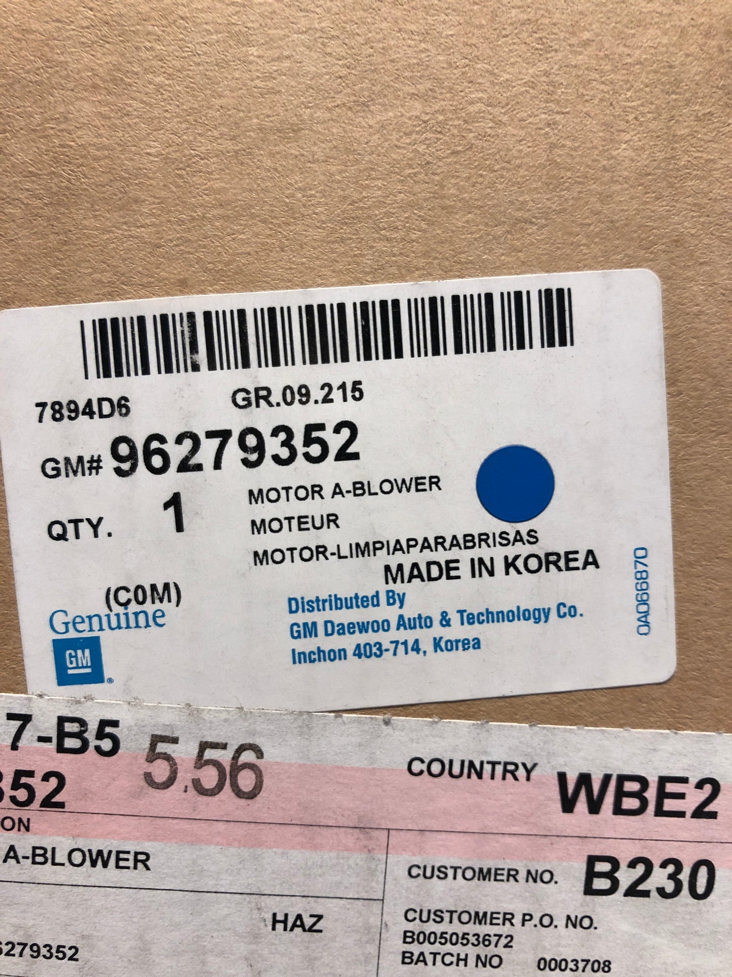 Original Opel Vectra B Innenraumgebläse Neu