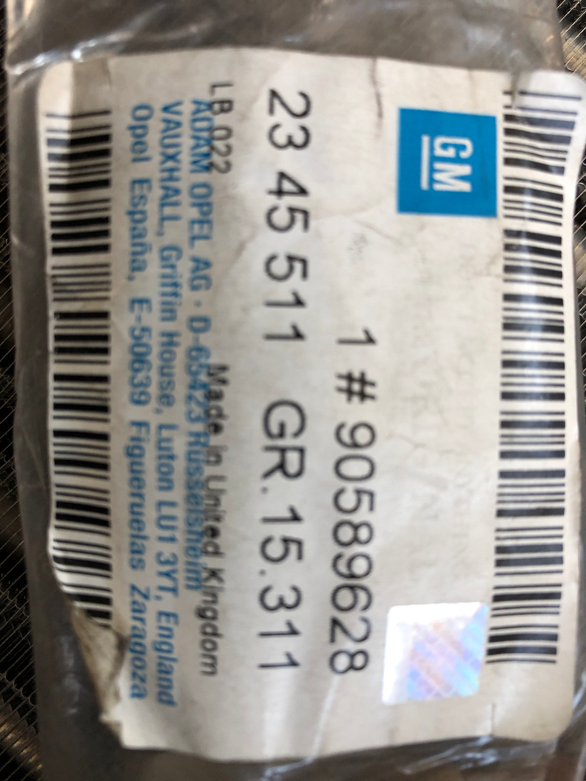 Original GM Opel Astra G Zafira A Stützrohr Kofferraum Neu