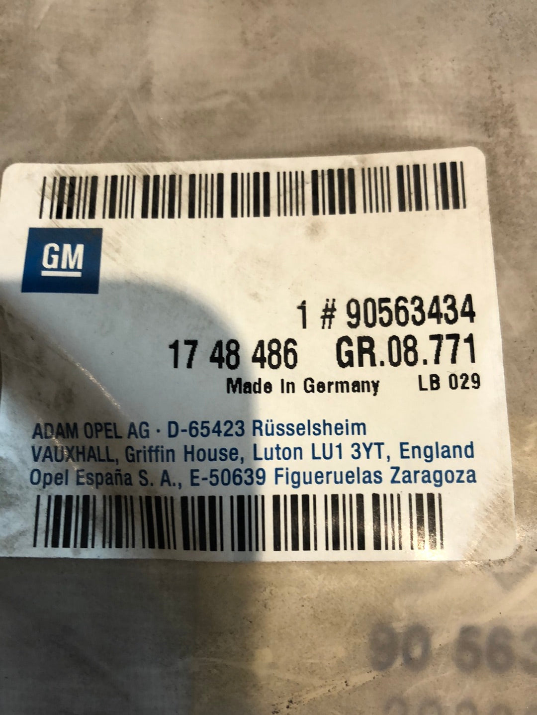 Original GM Opel Omega B Heizmatte Vordersitz für Recardo Sitze Neu