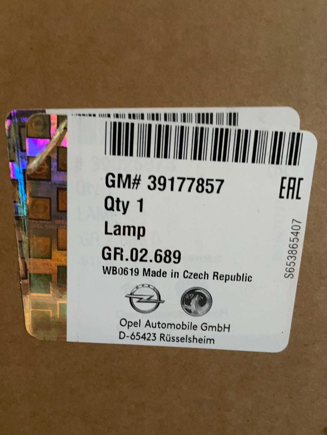 Original GM Opel Adam Rückleuchte links Neu