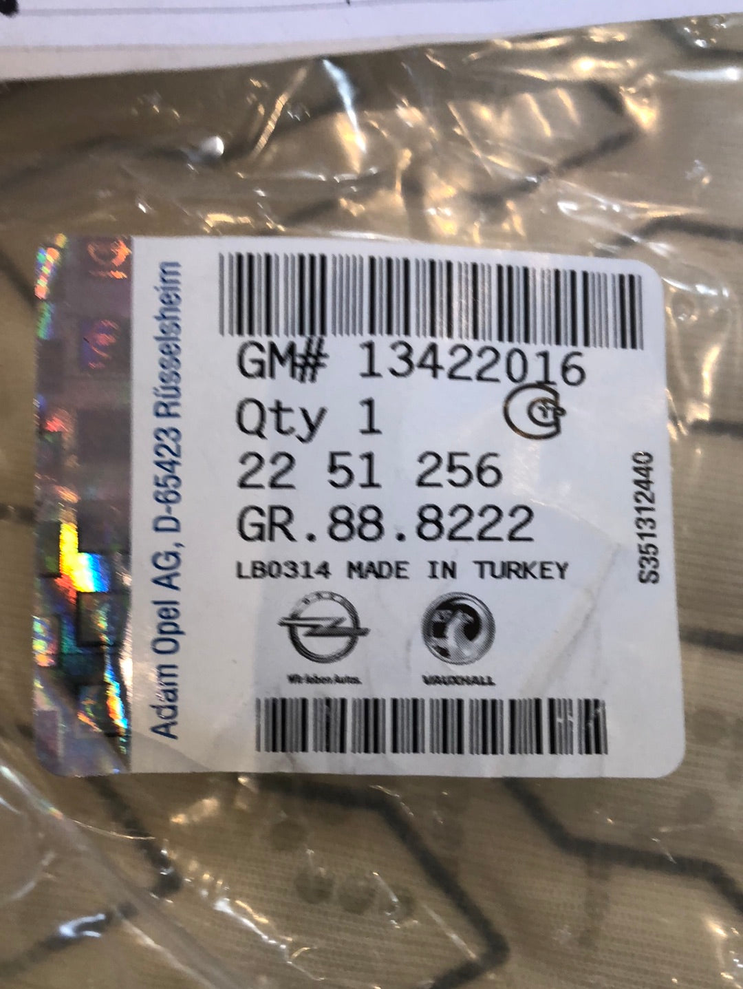 Original GM Opel Corsa D Sitzbezug vorne Schwarz Neu