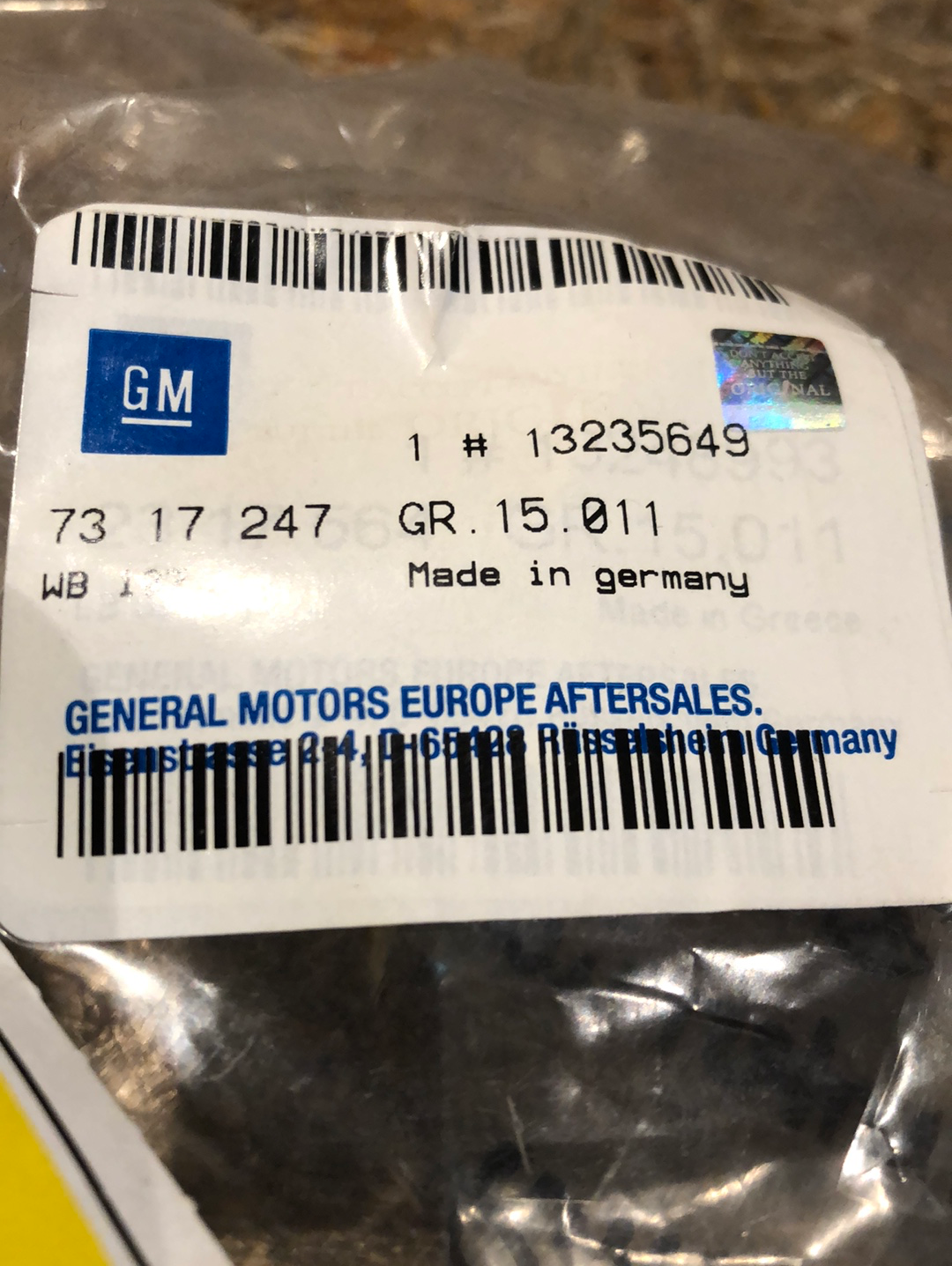 Original GM Opel Zafira B Blende Stütze Hinterrückenarretierung Links Neu