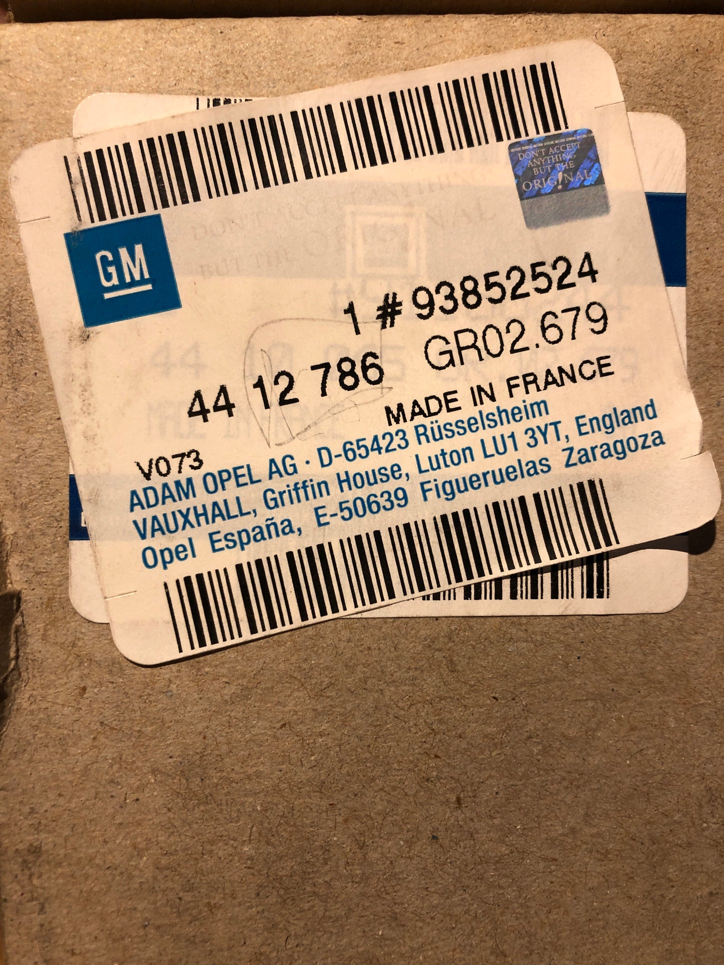 Original Opel Vivaro Kasten Rückfahrleuchte Neu
