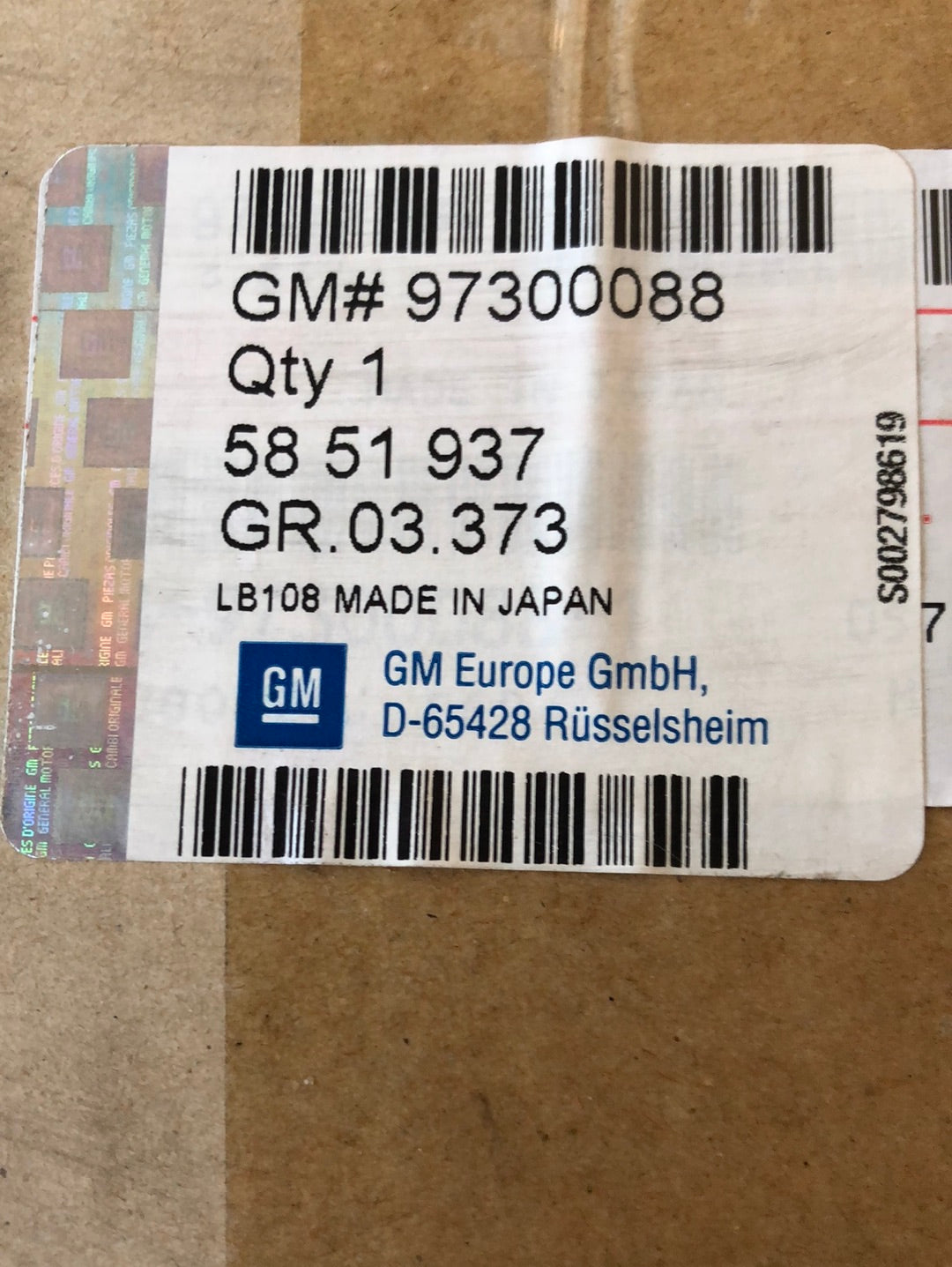 Original GM Opel Astra G Zafira A AGR-Ventil Neu