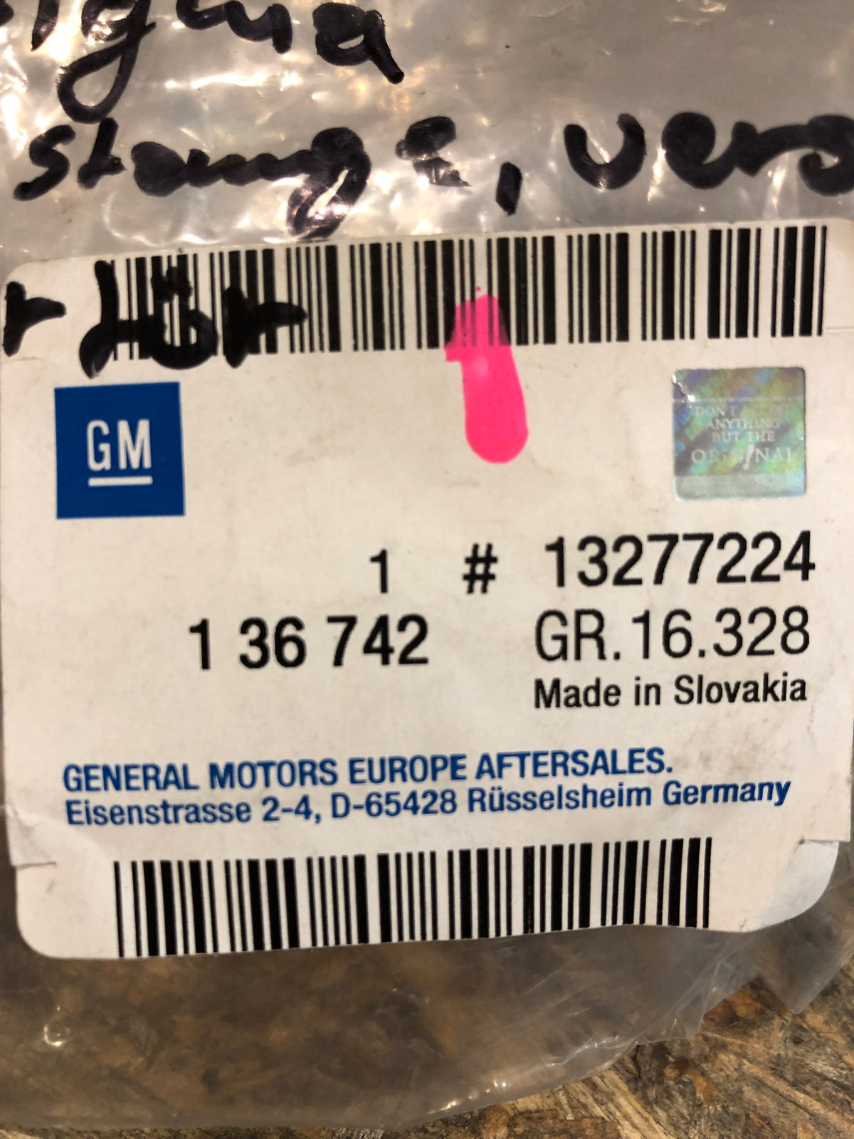 Original GM Opel Insignia Rosette Stange verschließbar Hintertür Neu