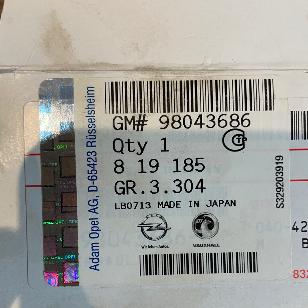 Original GM Opel Corsa C Meriva A Combo C Einspritzpumpe Neu