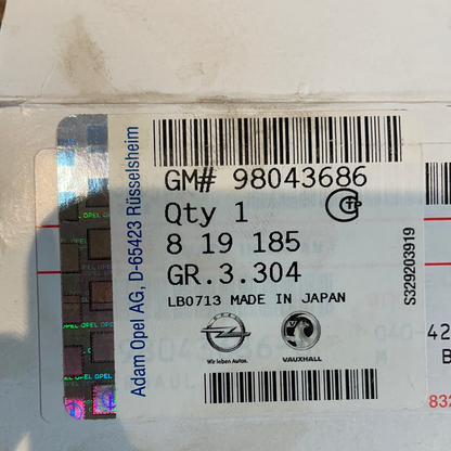 Original GM Opel Corsa C Meriva A Combo C Einspritzpumpe Neu