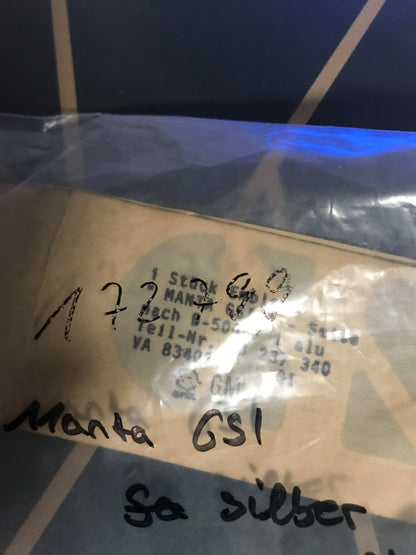 Original Manta GSI Silber Aufkleber für Manta B NEU