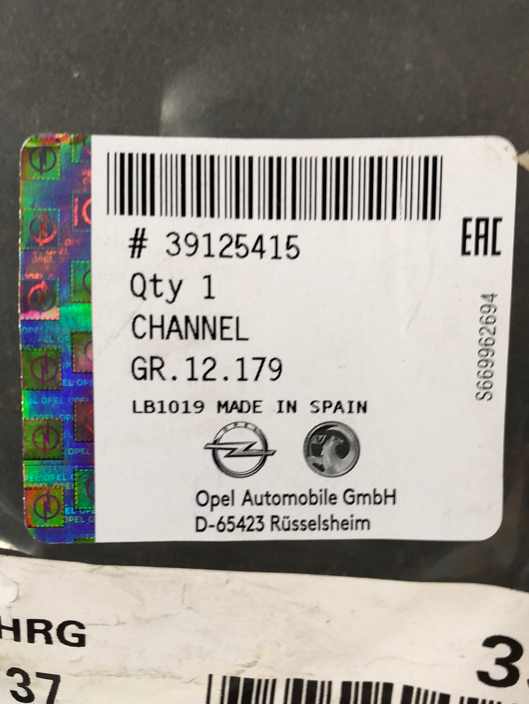 Original GM Chevrolet Abdichtung Fensterführung Neu