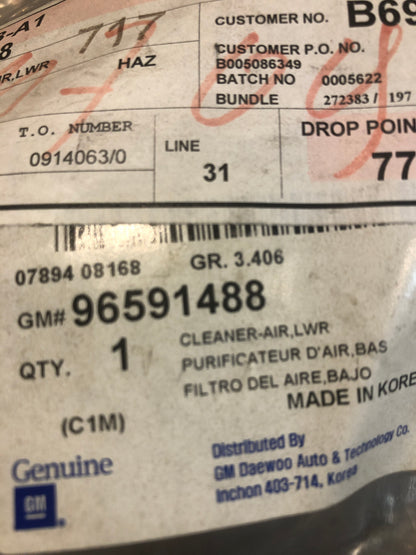 Original GM Chevrolet Spark Luftfiltergehäuse Neu