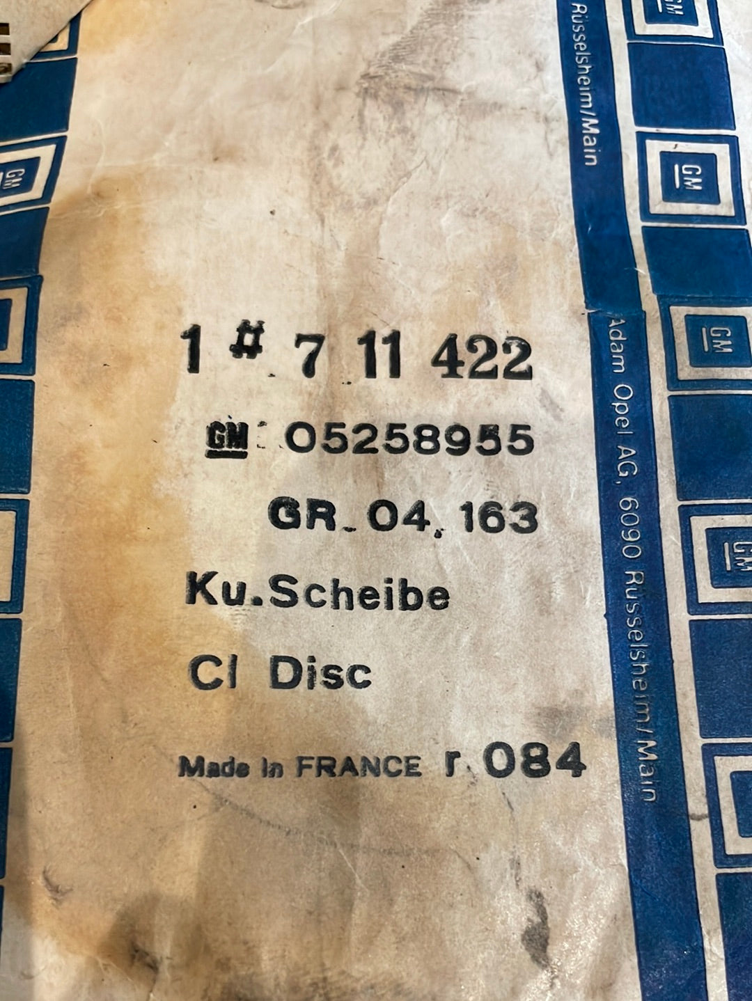 Original GM Opel Monterey A Frontera B Kupplungsscheibe Neu