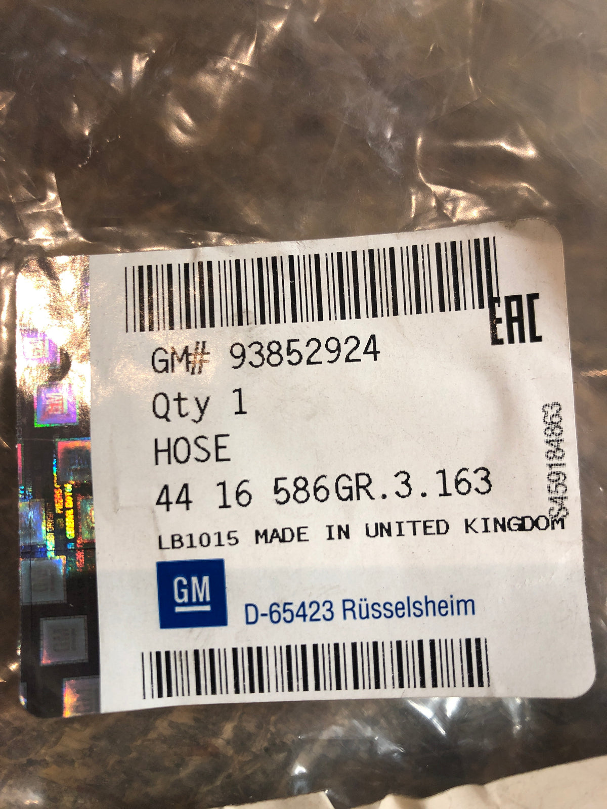 Original GM Opel Vivaro A 2,5L Rohr Hilfskraftlenkung an Behälter Neu