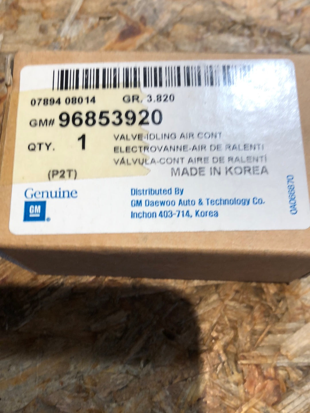 Original GM Chevrolet Aveo Leerlaufregelventil Neu