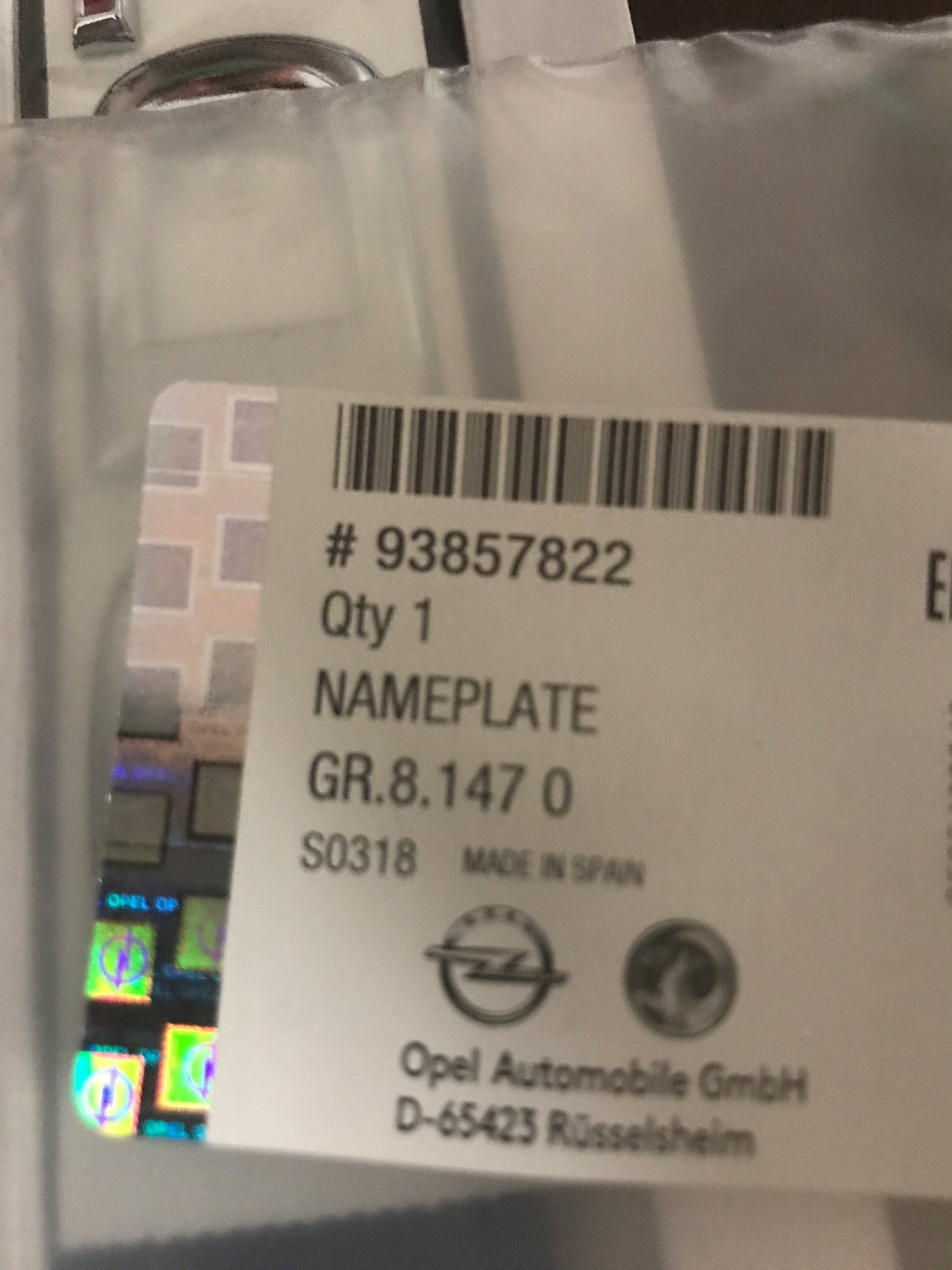 ORIGINAL Vivaro CDTI Schriftzug hinten NEU