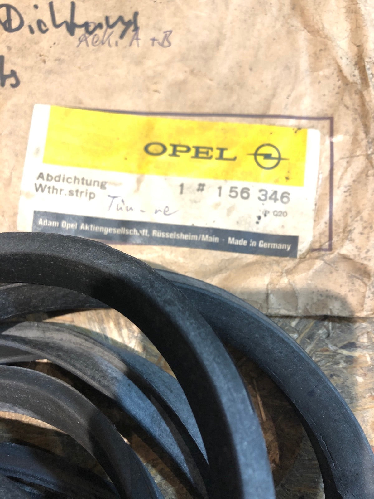 Original Opel Rekord A B Dichtung Türe rechts Neu