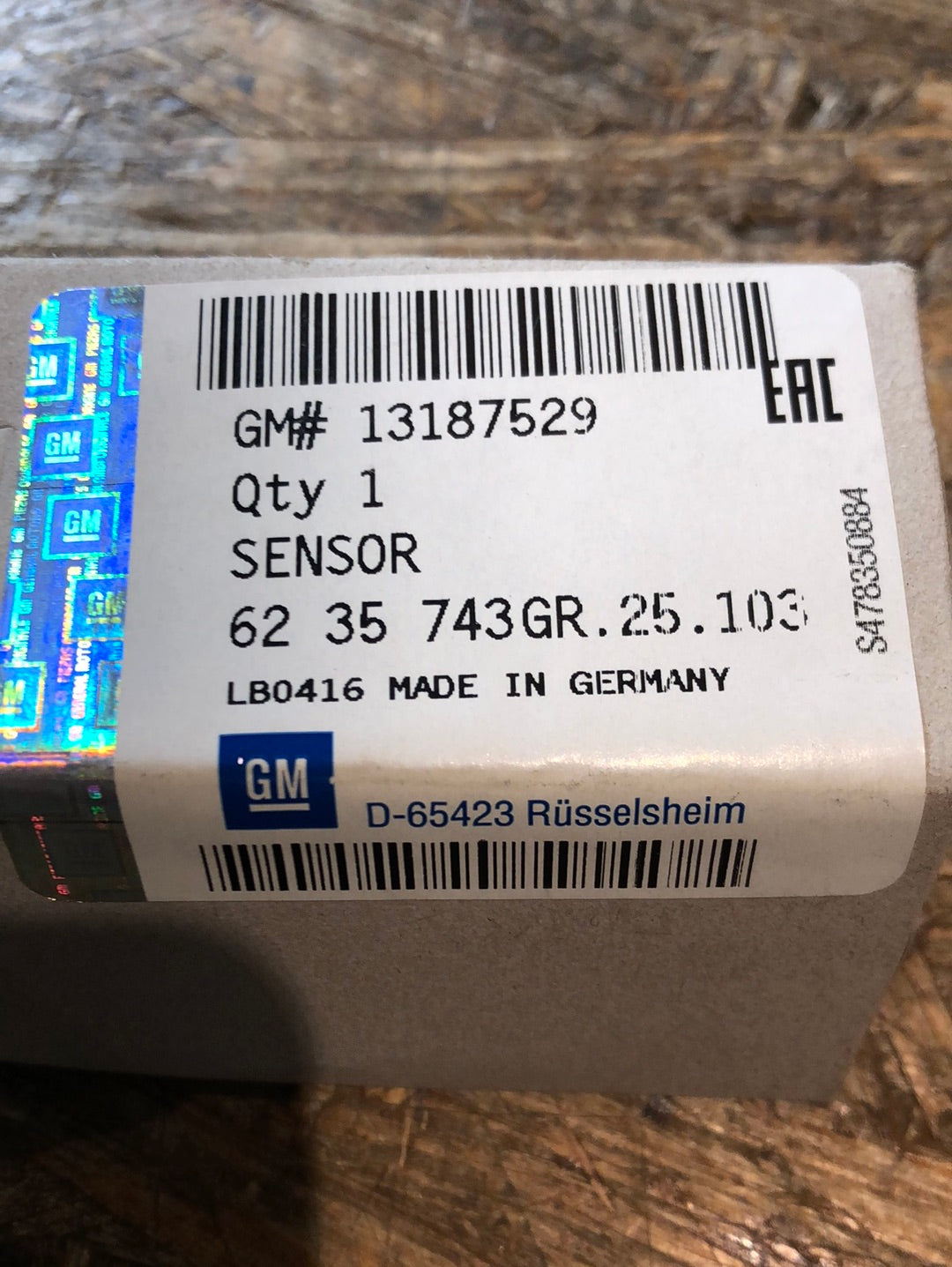 Original GM Opel Corsa D Sensor Airbag Neu