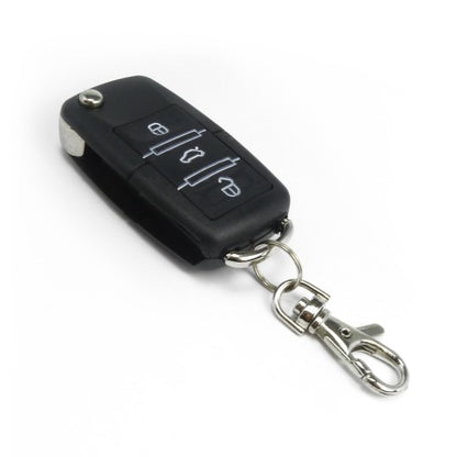 Handsender mit 3 Knopf Funktion, Klappschlüssel mit Platz für Transponder, schwarz