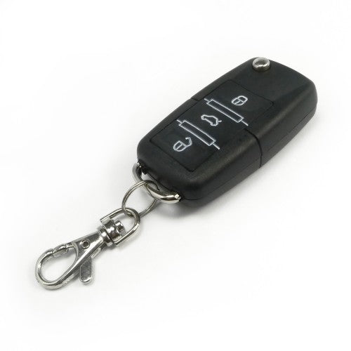 Handsender mit 3 Knopf Funktion, Klappschlüssel mit Platz für Transponder, schwarz