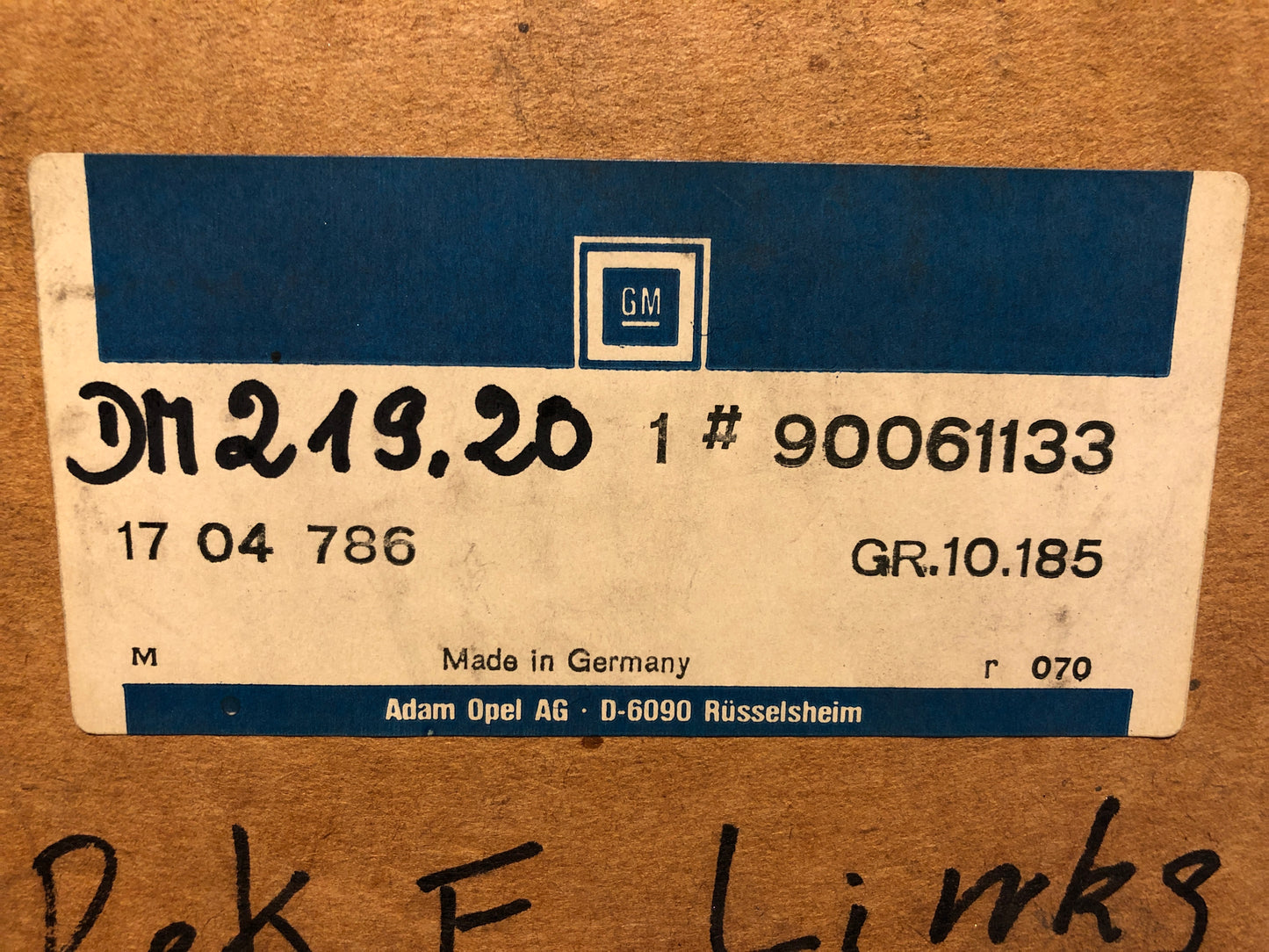 Original GM Opel Rekord E Commodore C Außenspiegel Links Neu