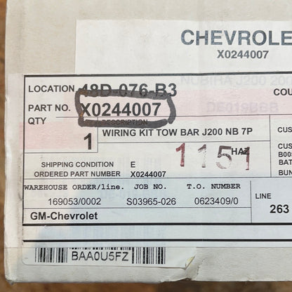 Original GM Chevrolet Nubira Lacetti Elektrosatz Anhängerkupplung Neu